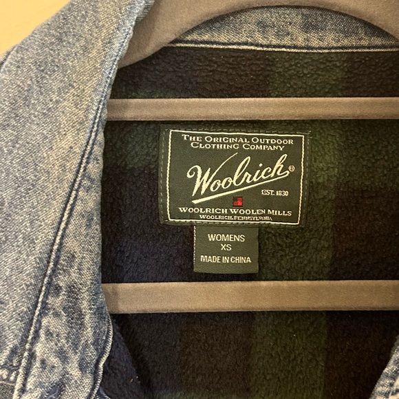 Woolrich fleece lined denim button down - xs - Picture 3 of 3